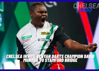 Kenyan Darts Star David Munyua Dreams of Chelsea Visit After Making History at Ally Pally