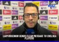 Liam Rosenior delivers a blunt message to Chelsea players as he prepares for his first game in charge at Stamford Bridge